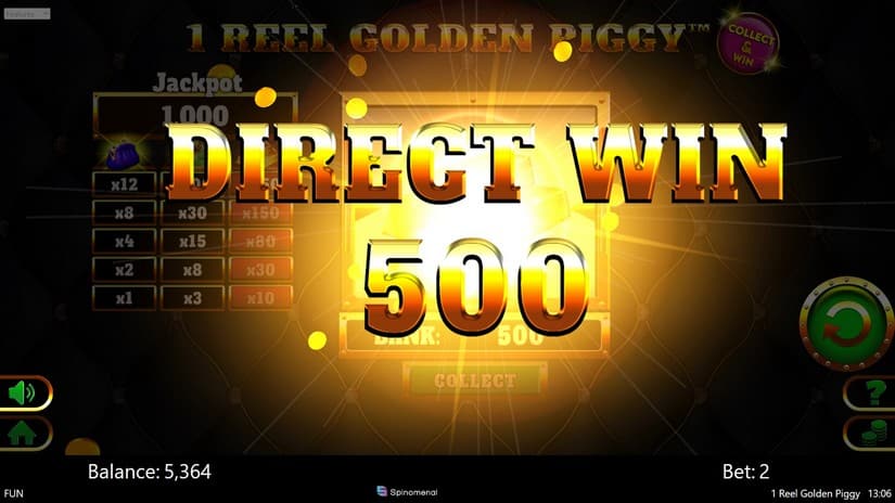 1 Reel Golden Piggy slot screen 4