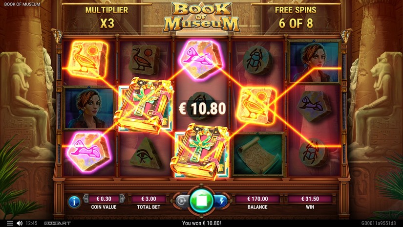 Book of Museum slot screen 6