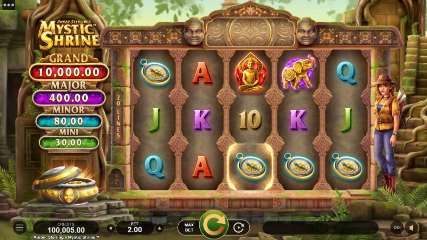Amber Sterlings Mystic Shrine slot screen 1