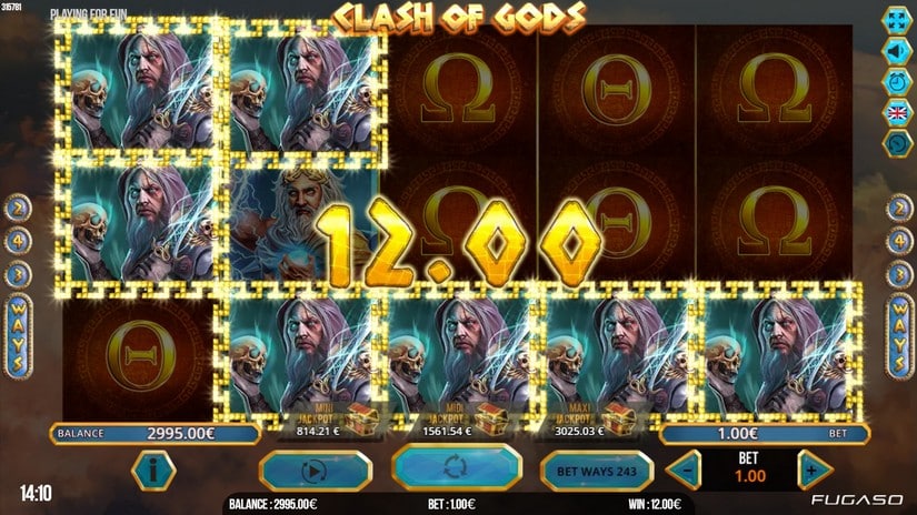 Clash of Gods slot screen 4