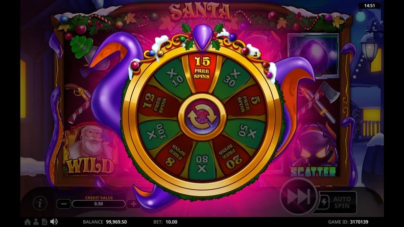 Santa Vs Aliens slot screen 3