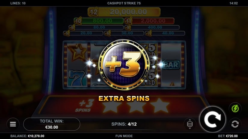 Cashpot Strike 7s slot screen 4