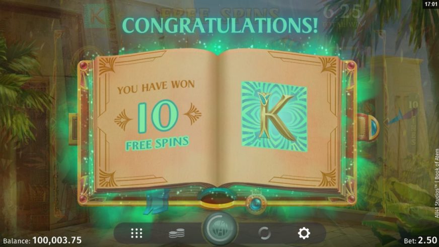 Book of Atem slot screen 3