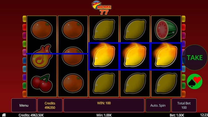 Big Max 77 slot screen 4