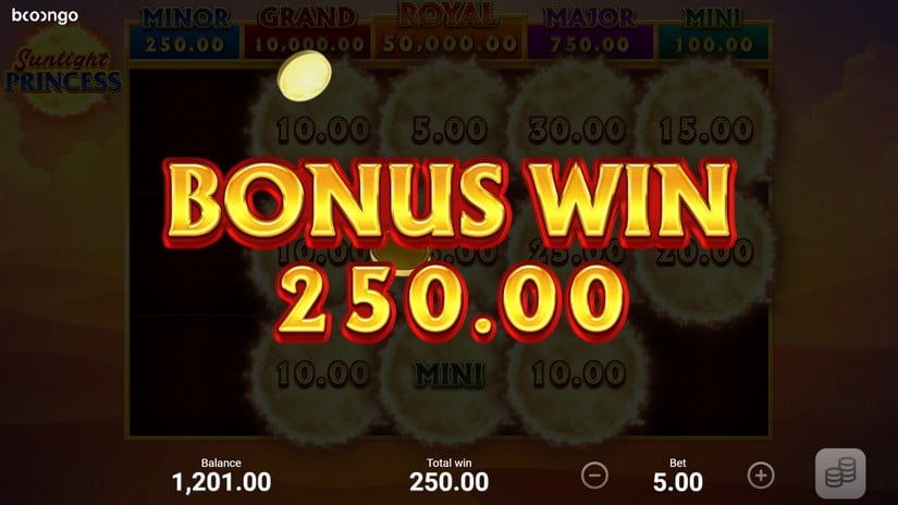 Sunlight Princess slot screen 5