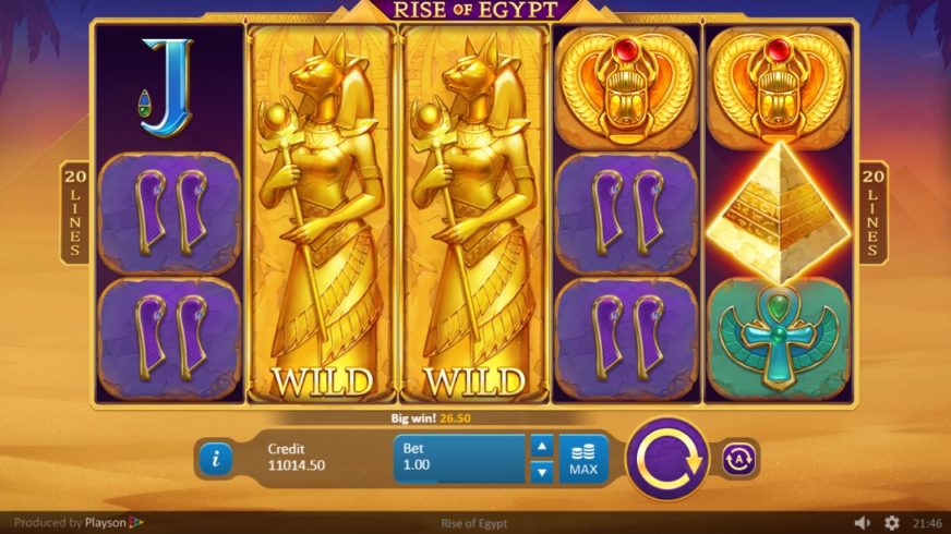 Rise of Egypt slot screen 3