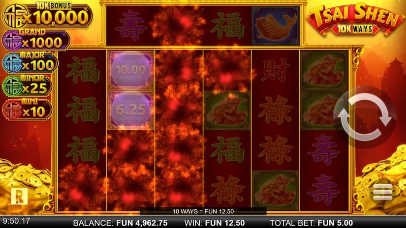 Tsai Shen 10K Ways Dream Drop slot screen 2