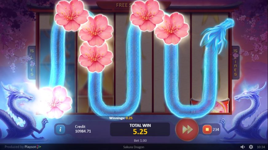 Sakura Dragon slot screen 5