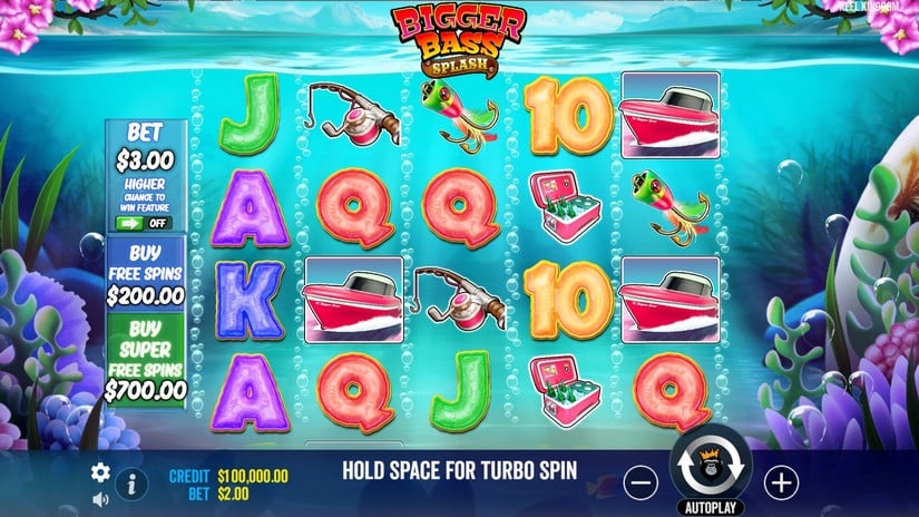 Bigger Bass Splash slot screen 1
