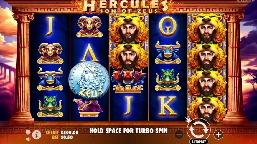 Hercules Son of Zeus slot screen 1