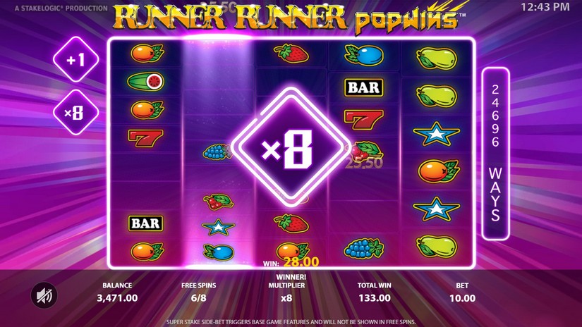 Runner Runner PopWins slot screen 6