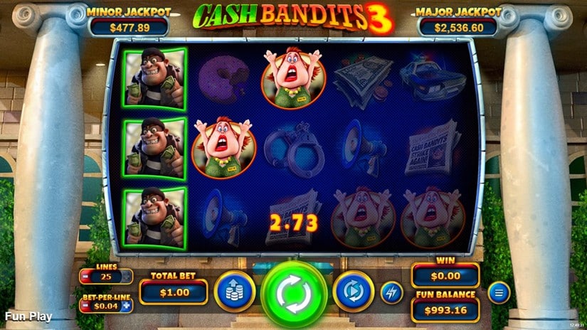 Cash Bandits 3 slot screen 3