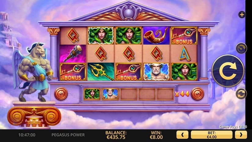 Pegasus Power slot screen 1
