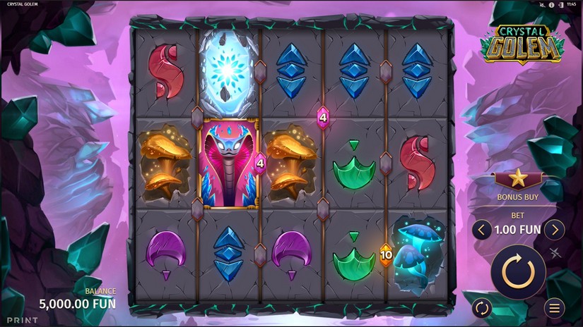 Crystal Golem slot screen 1