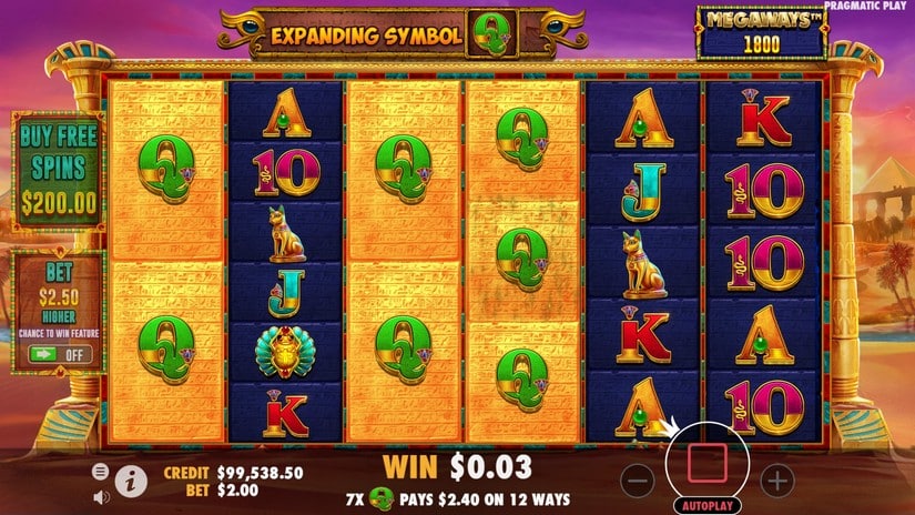 Book of Tut Megaways slot screen 3