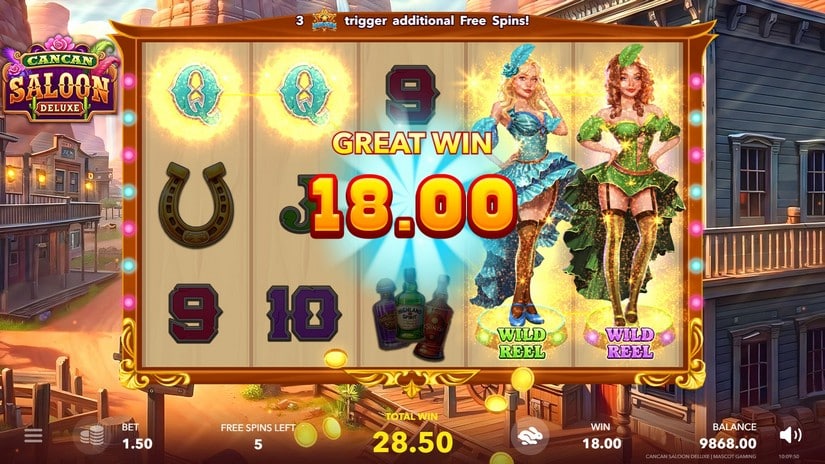 Cancan Saloon Deluxe slot screen 5