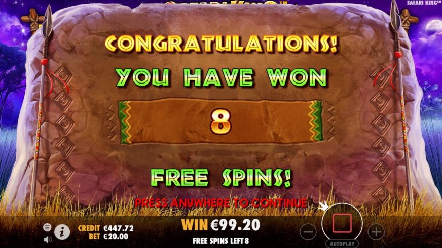 Safari King slot screen 4