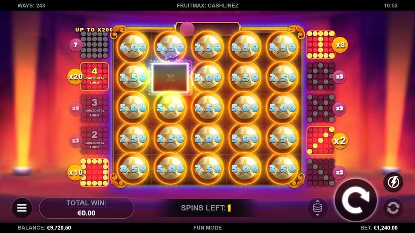Fruit Max Cashlinez slot screen 7