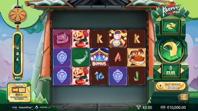 KokeshiPop slot screen 1