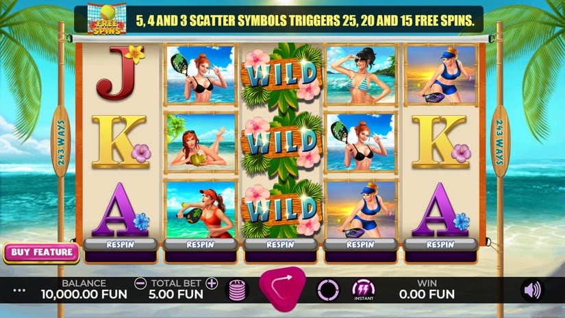 Beach Tennis slot screen 1