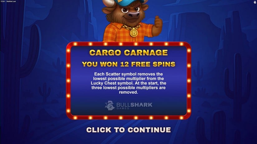 Bullride Loot slot screen 3