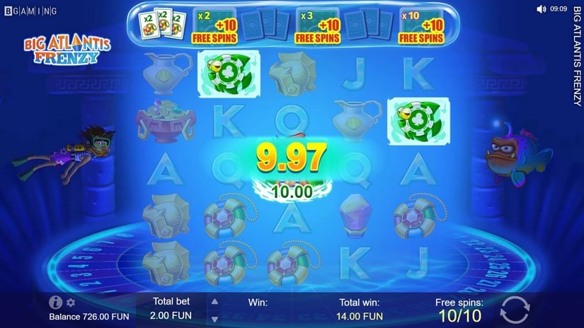 Big Atlantis Frenzy slot screen 6