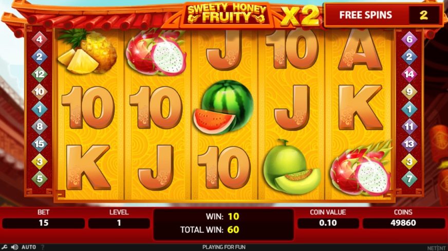 Sweety Honey Fruity slot screen 1