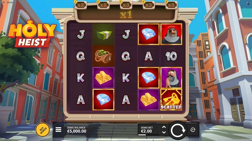 Holy Heist slot screen 1