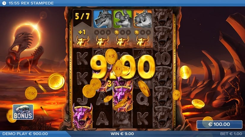 Rex Stampede slot screen 5