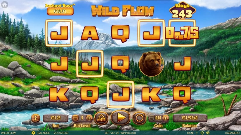 Wild Flow slot screen 2