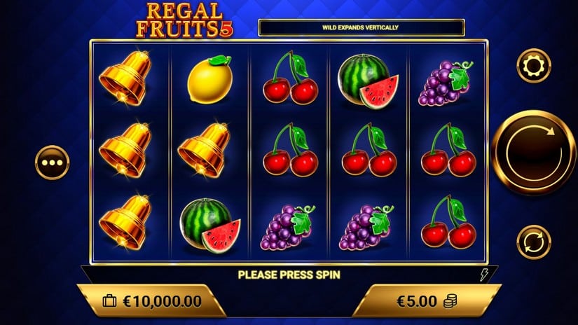 Regal Fruits 5 slot screen 1