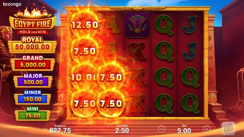 Egypt Fire slot screen 3