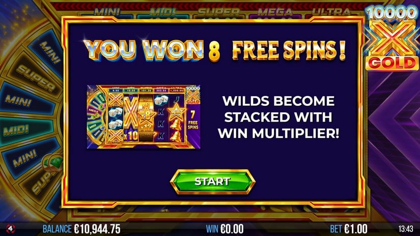 10000x Gold slot screen 5