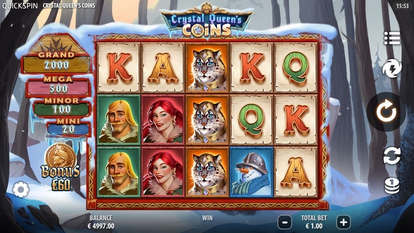 Crystal Queen’s Coins slot screen 1