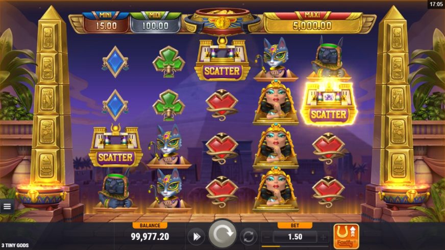 3 Tiny Gods slot screen 2