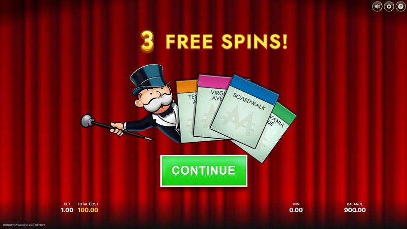 Monopoly Money Line slot screen 3