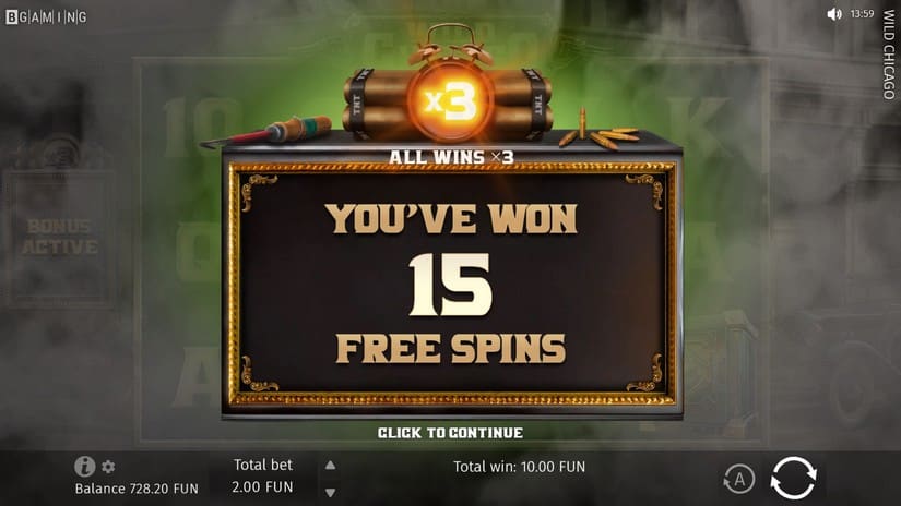 Wild Chicago slot screen 3