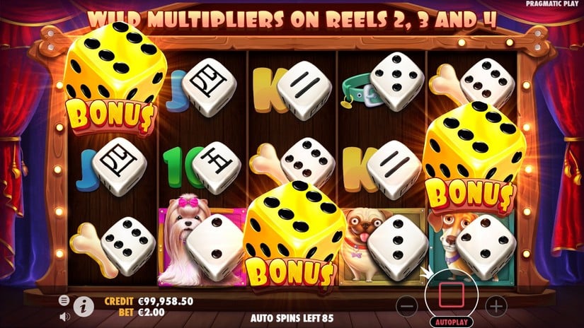 The Dog House Dice Show slot screen 3