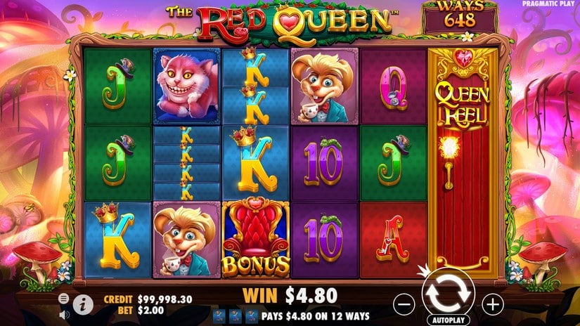 The Red Queen slot screen 3
