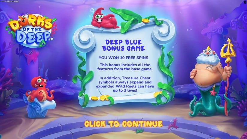 Dorks of the Deep slot screen 3