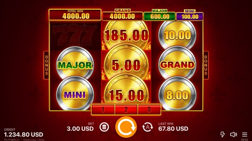 Royal Coins Hold and Win slot screen 2