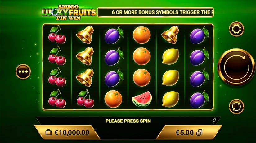 Amigo Lucky Fruits Pin Win slot screen 1