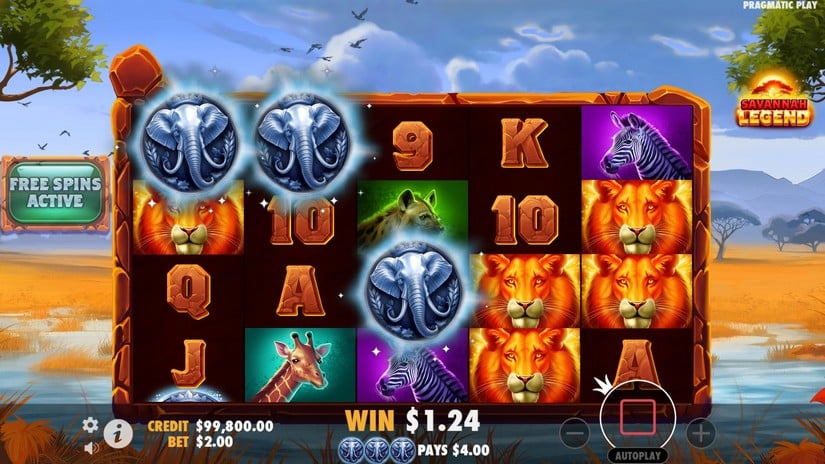 Savannah Legend slot screen 2