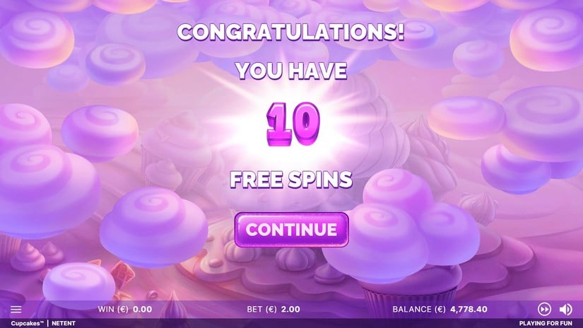 Cupcakes slot screen 4