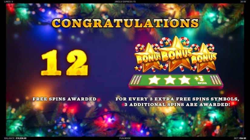 Jingle Express 7s slot screen 2