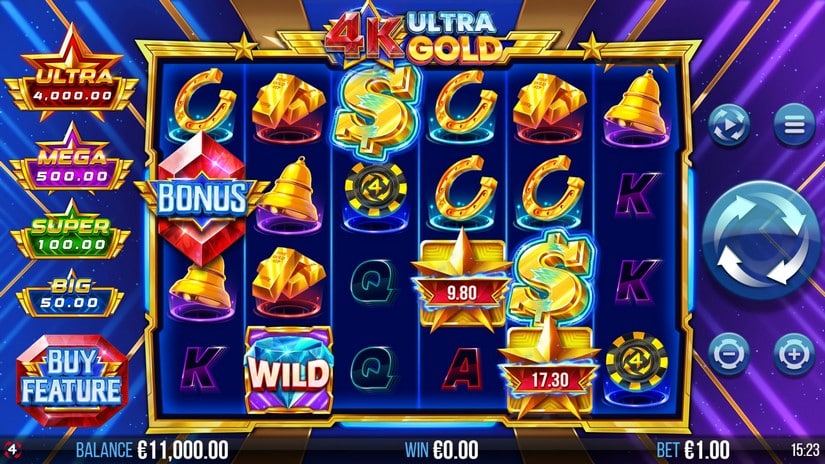 4K Ultra Gold slot screen 1