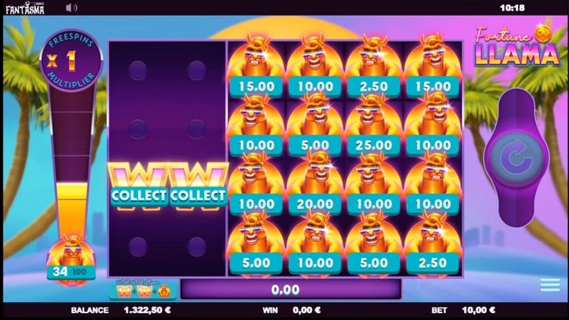 Fortune Llama slot screen 3