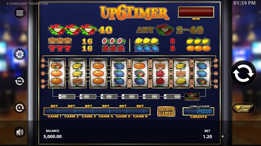 Up6Timer slot screen 1