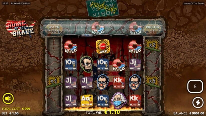 Home of the Brave slot screen 4