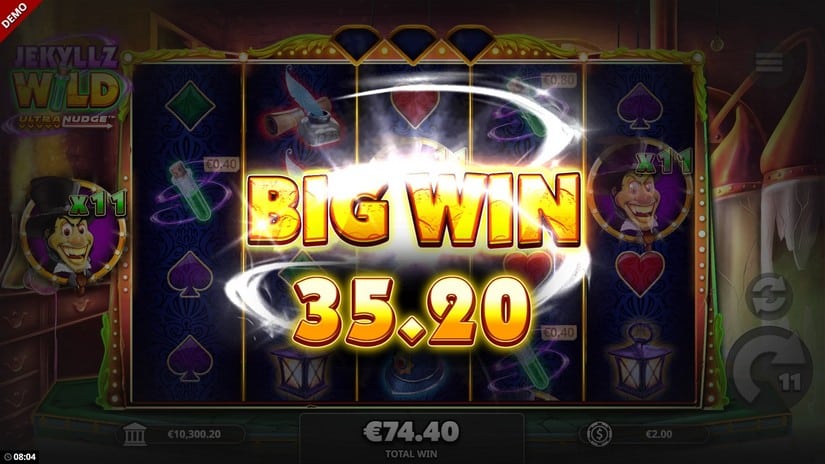 Jekyllz Wild Ultranudge slot screen 7